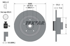 2x Bremsscheibe Hinterachse für RENAULT MEGANE IV Schrägheck Grandtour SCÉNIC