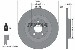 2x Bremsscheibe Hinterachse für JAGUAR F-TYPE Coupe Cabriolet
