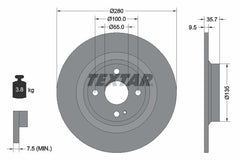 2x Bremsscheibe Hinterachse für FIAT MAZDA ABARTH 124 Spider MX-5 RF Targa IV