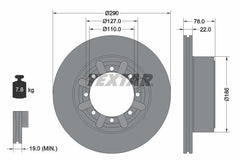 2x Bremsscheibe Hinterachse für NISSAN ATLEON CABSTAR NT400