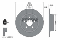 2x Bremsscheibe Hinterachse für FORD TOURNEO CONNECT / GRAND V408
