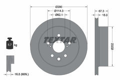 2x Bremsscheibe Hinterachse für LEXUS IS III