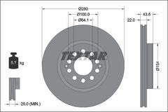 2x Bremsscheibe Vorderachse für MG ZS SUV