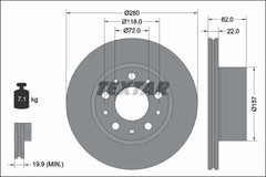 2x Bremsscheibe Hinterachse für FIAT DUCATO Kasten Pritsche/Fahrgestell Bus