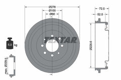 2x Bremstrommel Hinterachse für NISSAN RENAULT KUBISTAR Kasten CLIO I ESPACE II