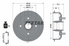 2x Bremstrommel Hinterachse für FORD MAZDA ESCORT VI Cabriolet Stufenheck
