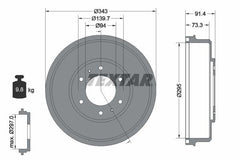 2x Bremstrommel Hinterachse für FIAT MITSUBISHI FULLBACK Pick-up L200 / TRITON