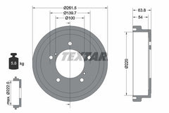 2x Bremstrommel Hinterachse für SUZUKI GRAND VITARA I Geländewagen offen JIMNY