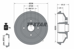 2x Bremstrommel Hinterachse für OPEL SUZUKI GERMAN E CARS AGILA SPLASH SWIFT