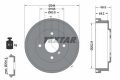 2x Bremstrommel Hinterachse für FORD FIESTA VII Van
