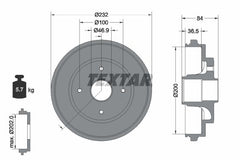 2x Bremstrommel Hinterachse für SUZUKI IGNIS II