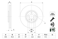 2x Bremsscheibe Vorderachse für MINI Cabriolet CLUBMAN