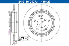2x Bremsscheibe Hinterachse für HYUNDAI KIA KONA SELTOS