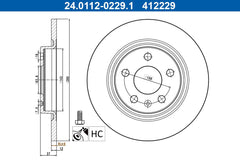 2x Bremsscheibe Hinterachse für VOLVO XC40