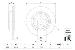 2x Bremsscheibe Hinterachse für JEEP GRAND CHEROKEE III IV VAN