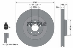 Bremsscheibe Vorderachse für AUDI VW A6 C6 A8 D3 PHAETON