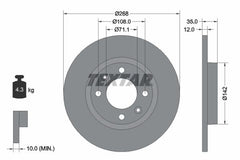 2x Bremsscheibe Hinterachse für CITROËN OPEL PEUGEOT DS C3 IV C4 X III CORSA F