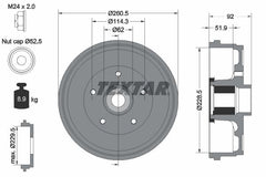 2x Bremstrommel Hinterachse für RENAULT DACIA DUSTER Kasten/SUV
