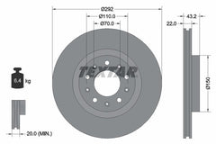 2x Bremsscheibe Hinterachse für ALFA ROMEO 159 Sportwagon BRERA GIULIA SPIDER