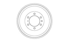 2x Bremstrommel Hinterachse für ISUZU D-MAX II Pritsche/Fahrgestell III