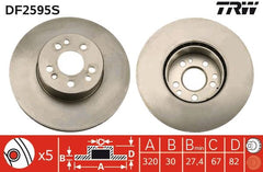2x Bremsscheibe Vorderachse für MERCEDES-BENZ S-KLASSE Coupe