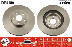 2x Bremsscheibe Vorderachse für TOYOTA AVENSIS Liftback Kombi CELICA Cabriolet