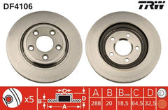 2x Bremsscheibe Hinterachse für DAIMLER JAGUAR LINCOLN SUPER EIGHT S-TYPE II XJ
