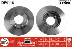 2x Bremsscheibe Vorderachse für TOYOTA HIACE IV Kasten Bus V / COMMUTER