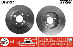 2x Bremsscheibe Vorderachse für MINI Cabriolet