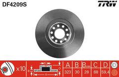 2x Bremsscheibe Vorderachse für AUDI VW A6 C4 Avant A8 D2 D3 PHAETON