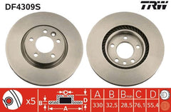 2x Bremsscheibe Vorderachse für VW CALIFORNIA T5 Camper MULTIVAN TRANSPORTER