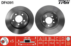 2x Bremsscheibe Hinterachse für BMW 7