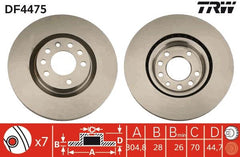 2x Bremsscheibe Vorderachse für FIAT CROMA