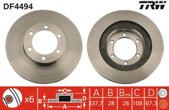 2x Bremsscheibe Vorderachse für TOYOTA LAND CRUISER PRADO