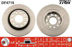 2x Bremsscheibe Hinterachse für AUDI A6 C5 Avant ALLROAD