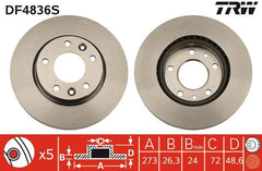 2x Bremsscheibe Vorderachse für KIA CARNIVAL I II