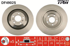2x Bremsscheibe Hinterachse für AUDI VW BENTLEY A8 D3 PHAETON CONTINENTAL