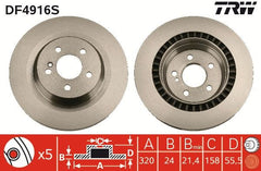 2x Bremsscheibe Hinterachse für MERCEDES-BENZ S-KLASSE Coupe SL