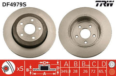 2x Bremsscheibe Hinterachse für JEEP GRAND CHEROKEE III