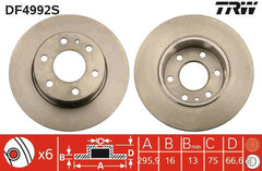 2x Bremsscheibe Hinterachse für IVECO DAILY III Kasten Pritsche/Fahrgestell IV