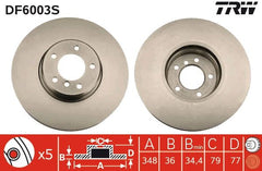 2x Bremsscheibe Vorderachse für BMW 5 Touring 6 Cabriolet