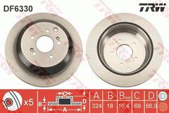 2x Bremsscheibe Hinterachse für HYUNDAI ix55