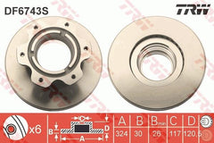 2x Bremsscheibe Hinterachse für MERCEDES-BENZ VARIO Kasten Pritsche/Fahrgestell