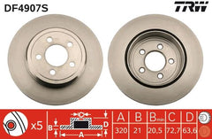 2x Bremsscheibe Hinterachse für CHRYSLER DODGE 300C Touring CHARGER