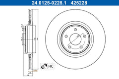 2x Bremsscheibe Vorderachse für FORD FOCUS III Turnier