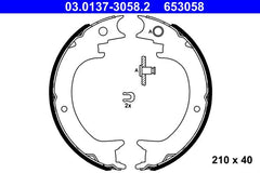 Bremsbackensatz Feststellbremse Hinterachse für MITSUBISHI PAJERO IV Van CLASSIC