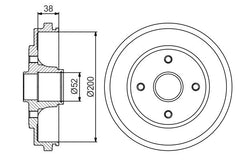 2x Bremstrommel Hinterachse für OPEL SUZUKI AGILA WAGON R Schrägheck R+