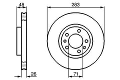 2x Bremsscheibe Vorderachse für CITROËN PEUGEOT BERLINGO XM Break