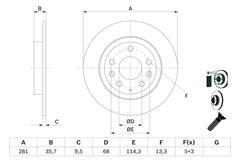 2x Bremsscheibe Hinterachse für MAZDA CX-3