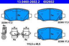 Bremsbelagsatz Scheibenbremse Hinterachse für FIAT JEEP 500X COMPASS RENEGADE